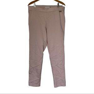 Calvin Klein Pink Peach Career Pants Pull On Chinos Stretch Treggings